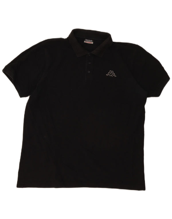 Kappa herre poloshirt XL sort bomuld