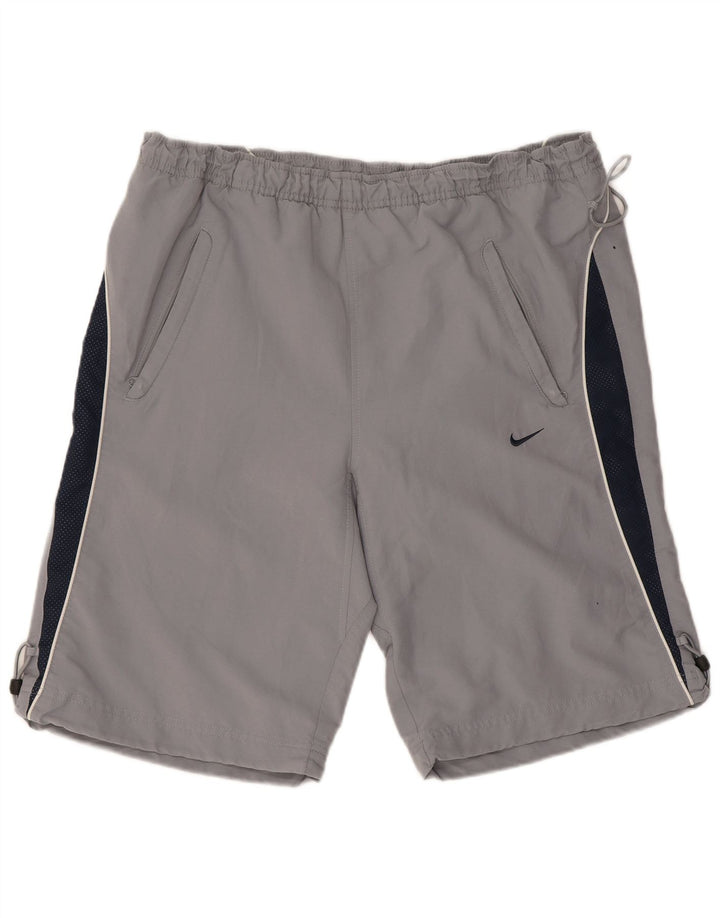 Nike muške sportske kratke hlače UK 31/33 poliester srednje sive boje