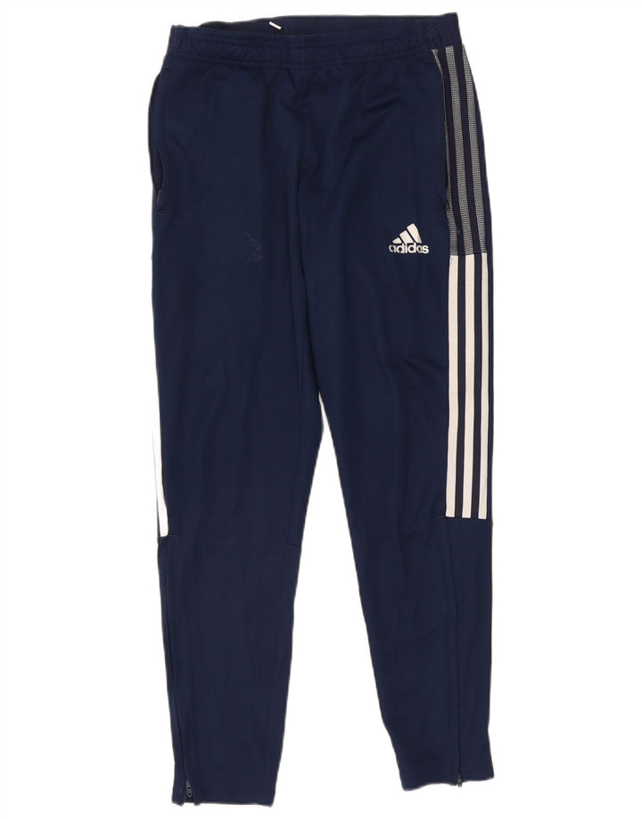 Adidas Mens Primegreen Tracksuit Trousers Medium Navy Blue Polyester