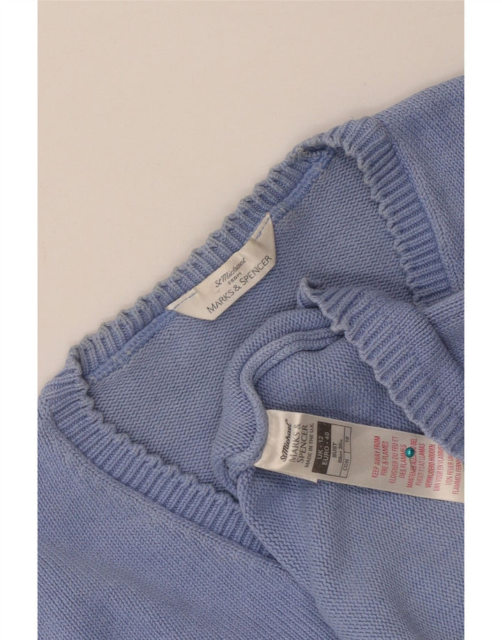 MARKS & SPENCER Maglione cardigan St. Michael da donna UK 12 Blu medio