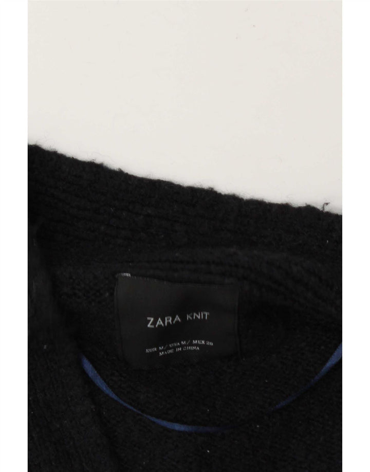 Maglione cardigan aperto da donna Zara UK 14 blu navy medio