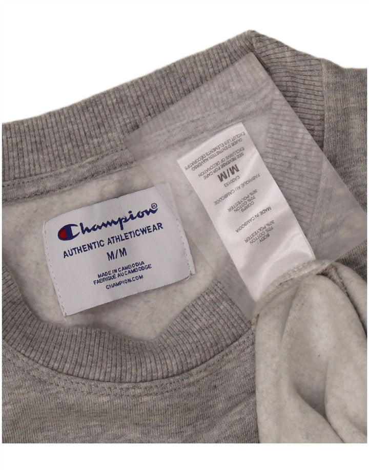 CHAMPION Herren-Sweatshirt-Pullover aus mittelgrauer Baumwolle