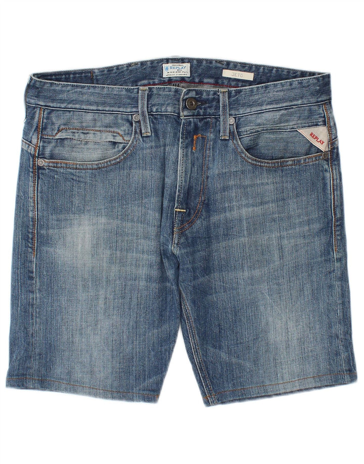 Replay Herren Jeto Denim Shorts W32 Large Blau