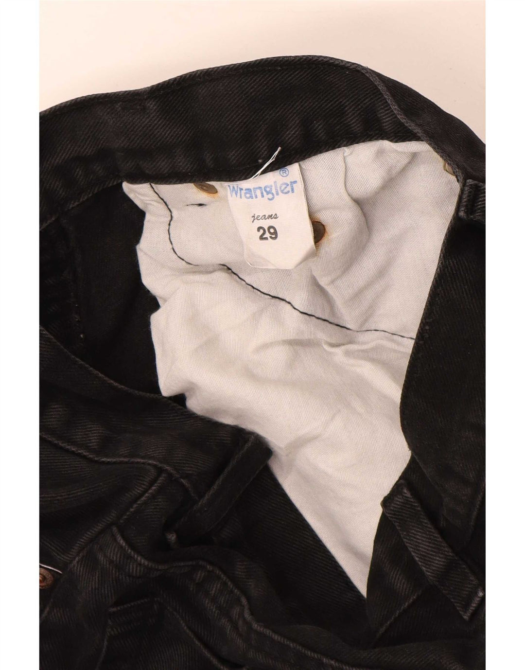 Wrangler Mens Straight Jeans W29 L29 Black Cotton