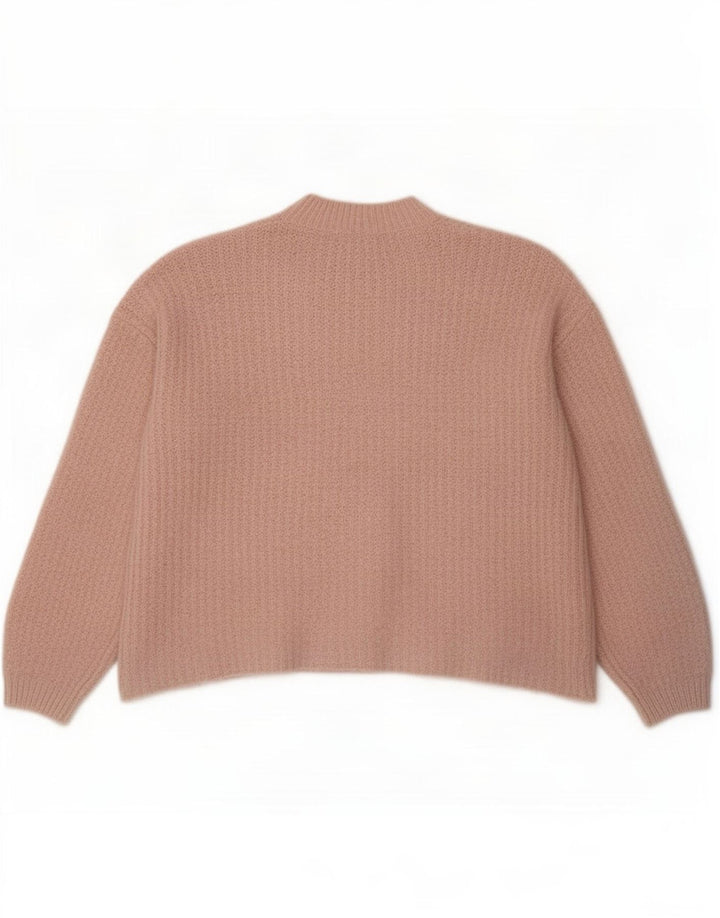 Marks & Spencer Womens Oversized Crew Neck Jumper Sweater UK 14 Medium Pink