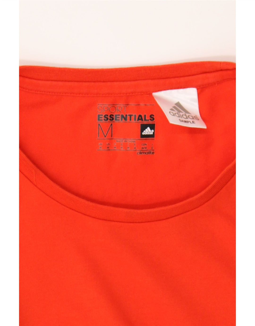 ADIDAS Mens Climalite T-Shirt Top Medium Orange Cotton Vintage Adidas and Second-Hand Adidas from Messina Hembry 