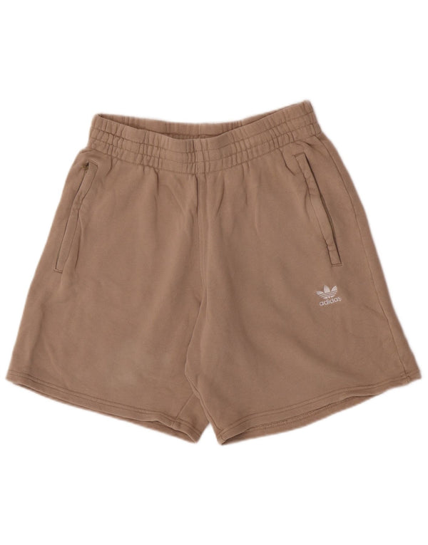 Adidas Mens Casual Shorts Small Beige Cotton