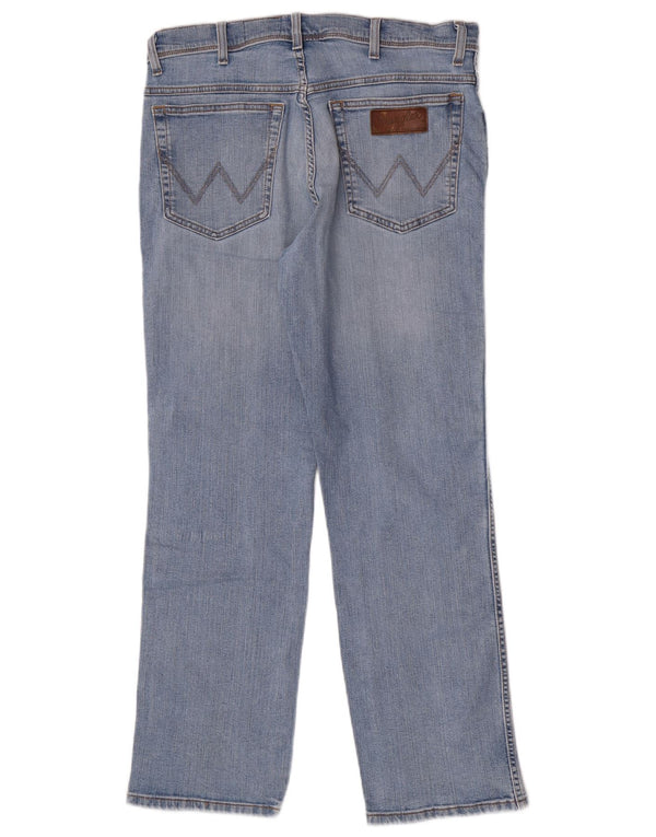 Wrangler Herren Texas Stretch Straight Jeans W34 L30 Blaue Baumwolle