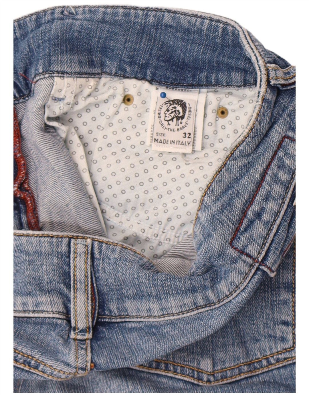 Diesel Short en Jean Femme W32 Large Bleu Coton