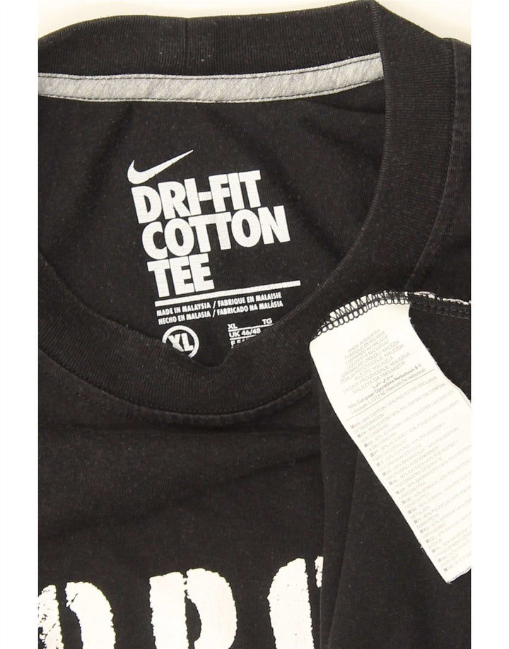 Nike Mens Graphic T-Shirt Top XL Black Cotton