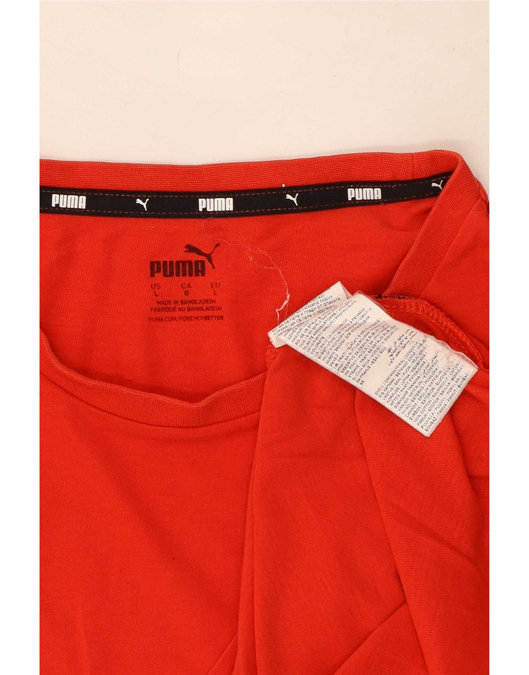 T-shirt grafica da uomo Puma Top grande in cotone rosso