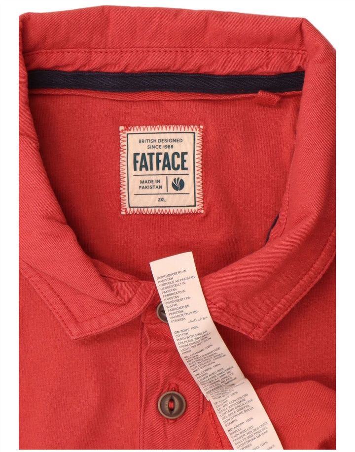 Fat Face Herre Polo Shirt 2XL Rød Bomuld