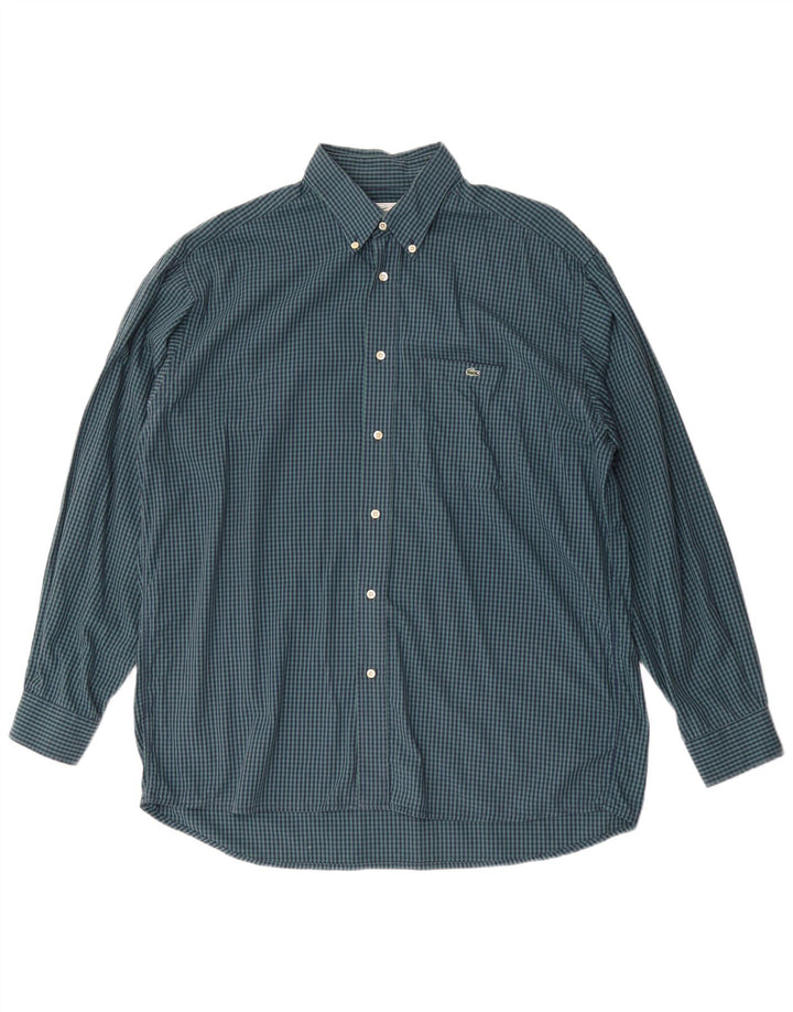 Camisa Lacoste para hombre talla 41 guinga verde grande