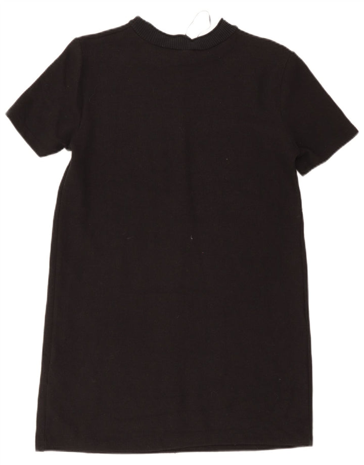 Zara Womens Shift Dress UK 12 Medium Black Cotton