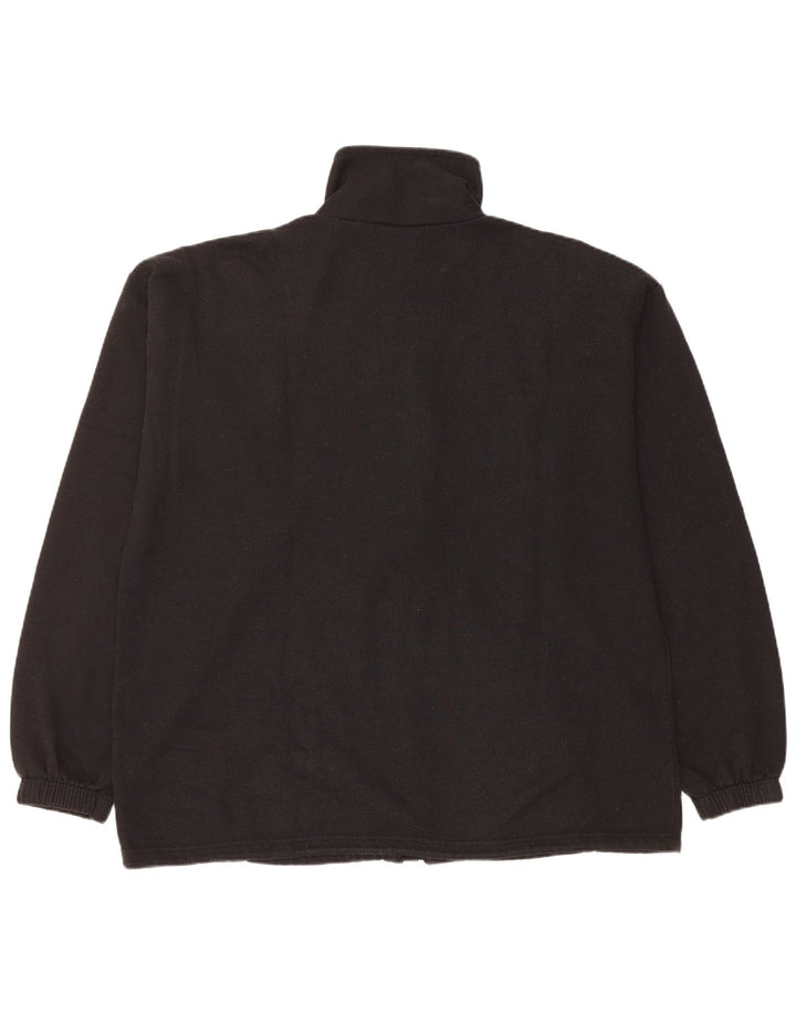 Vintage Mens Tracksuit Top Jacket XL Black