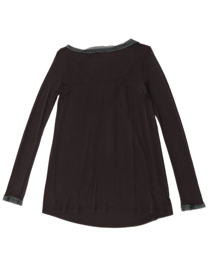 Max & Co. Womens Top Long Sleeve UK 12 Medium Black