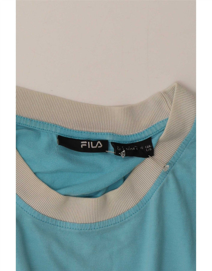 Fila Mens T-Shirt Top Large Blue Colourblock