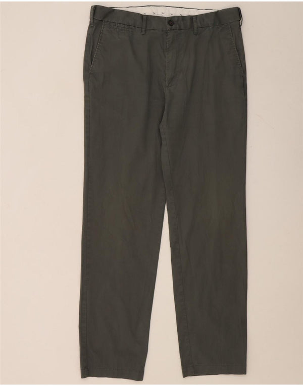 Pantaloni chino pentru femei Marks & Spencer, cu ajustare normală, L36 L33, bumbac verde