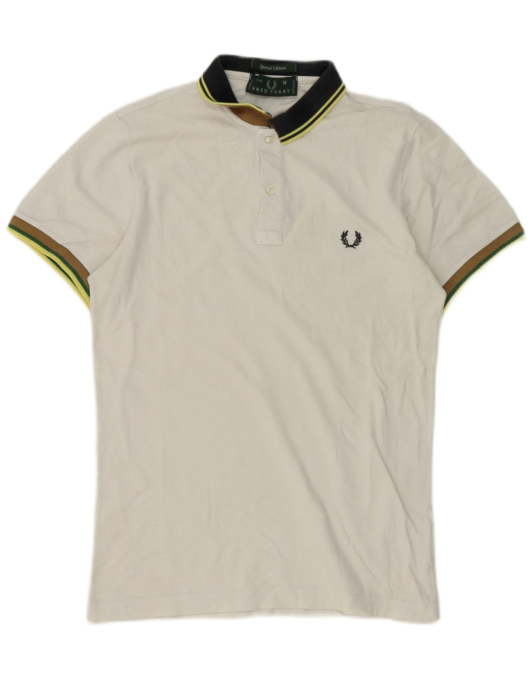 Cămașă polo Fred Perry pentru bărbați, bumbac alb mediu