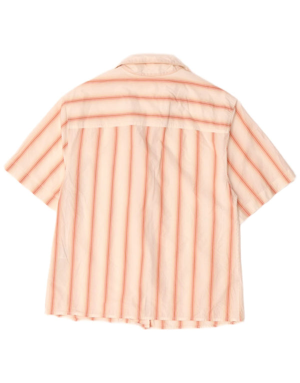 Camicia oversize a maniche corte da donna Levi's UK 10 piccola in cotone a righe bianche
