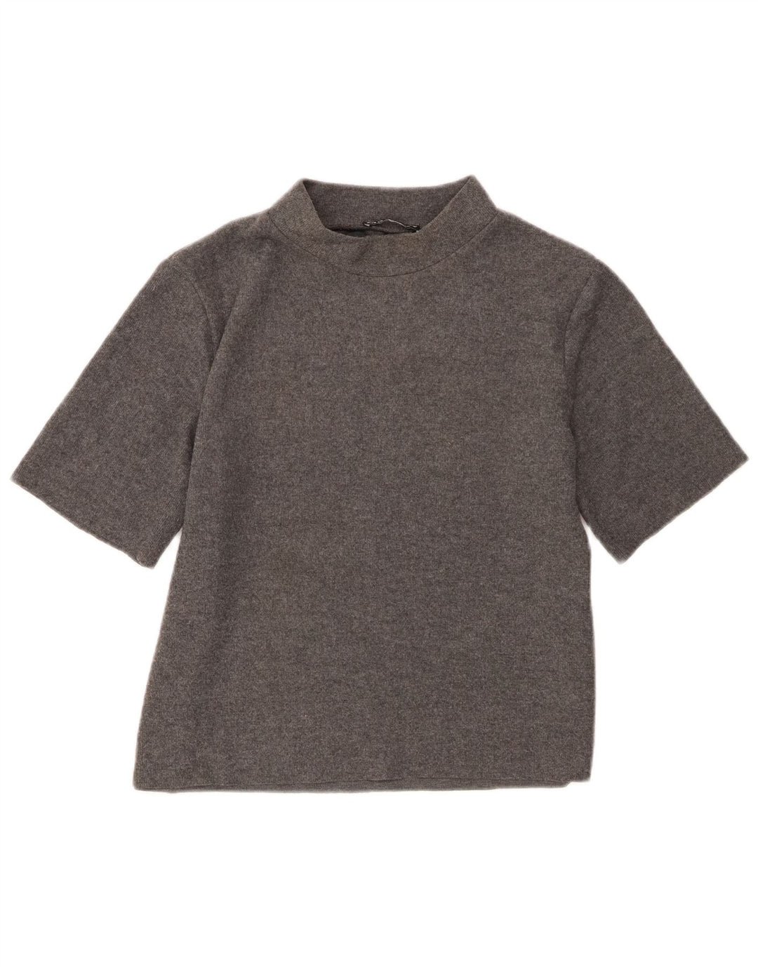 Zara Womens T-Shirt Top UK 14 Large Grey Polyester