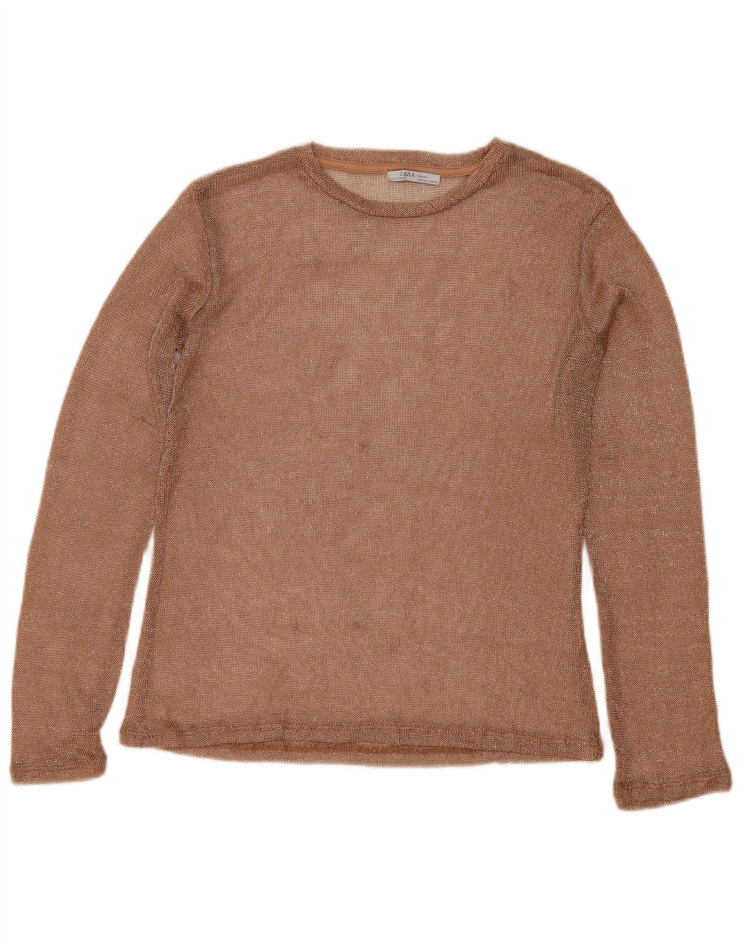 Zara Dame Top Langærmet UK 16 Large Gold
