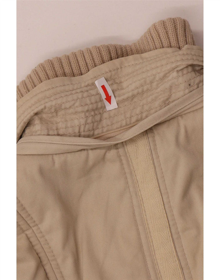 Zara Mujer Chaqueta Acolchada UK 40 Medio Algodón Beige Clásico