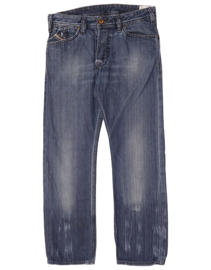 Diesel Mens Kander Straight Jeans W31 L28 Blue Cotton