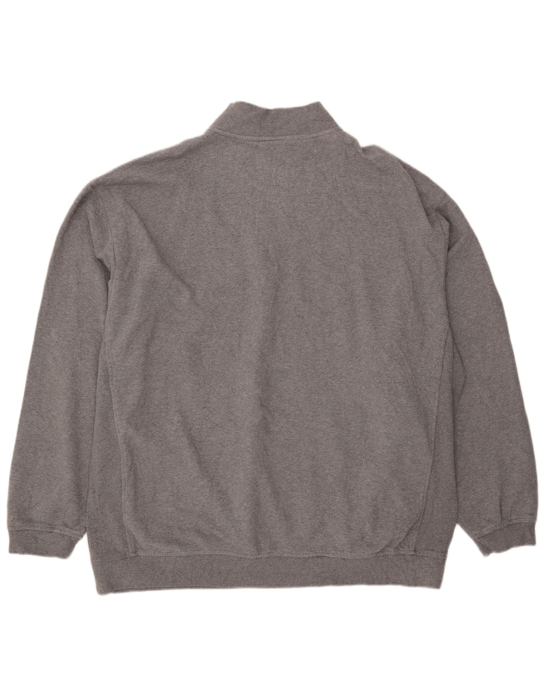 Nike Mens Zip Neck Sweatshirt Jumper 3XL Grey Cotton