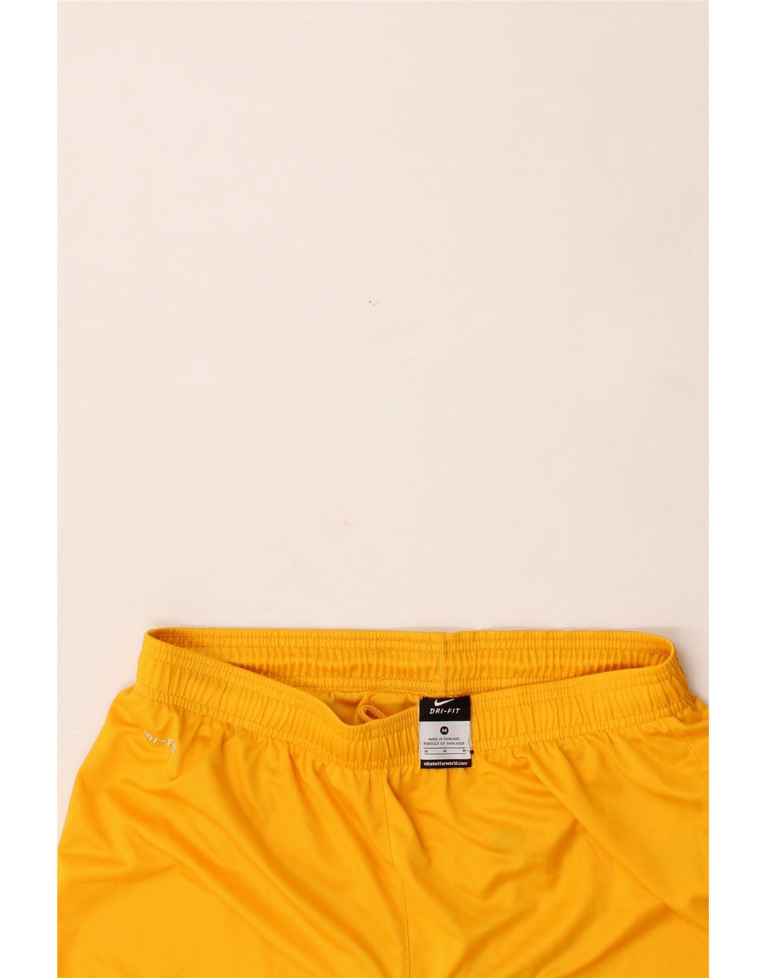 NIKE Mens Dri Fit Graphic Sport Shorts Medium  Yellow Polyester Vintage Nike and Second-Hand Nike from Messina Hembry 