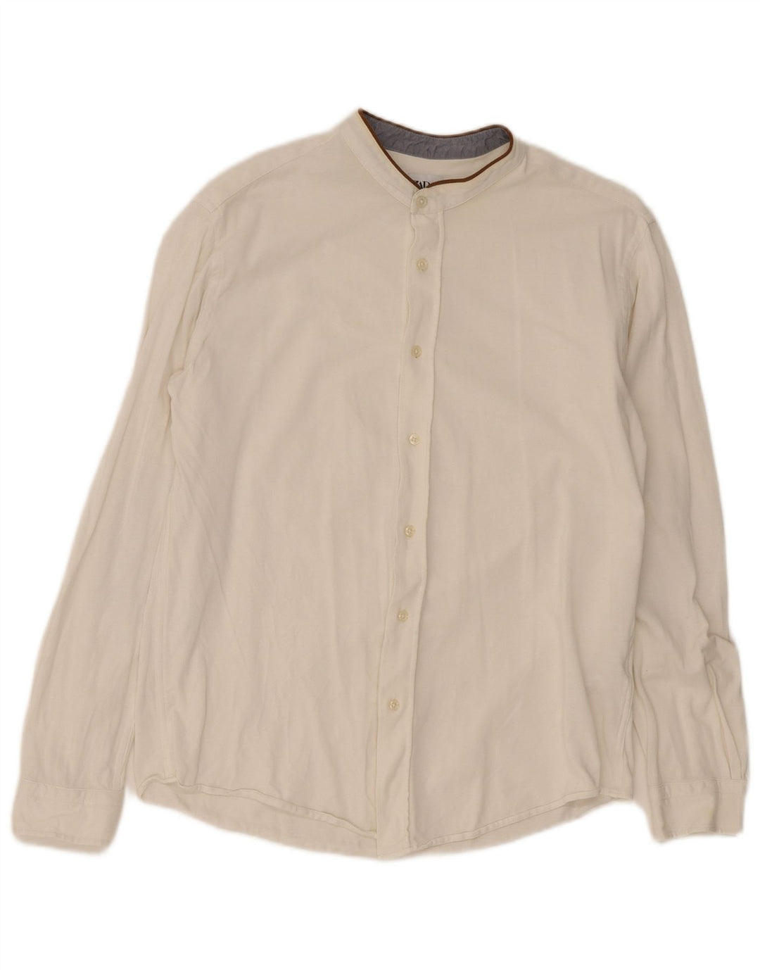 Chemise Homme Zara XL Coton Blanc