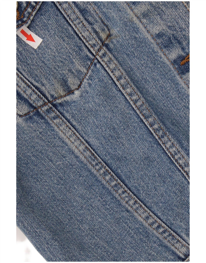 Damska kurtka jeansowa VINTAGE Crop UK 14, średni niebieski