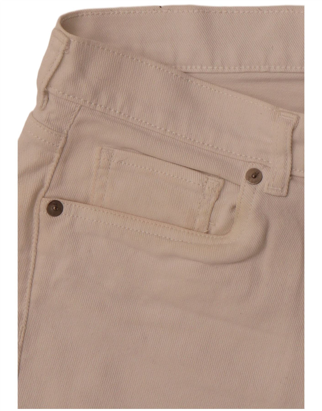 CALVIN KLEIN Dame Denim Shorts US 8 Medium W32 Hvid Bomuld