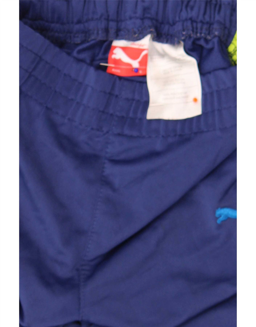 Puma Boys Tracksuit Trousers 8-9 Years Small Navy Blue Colourblock