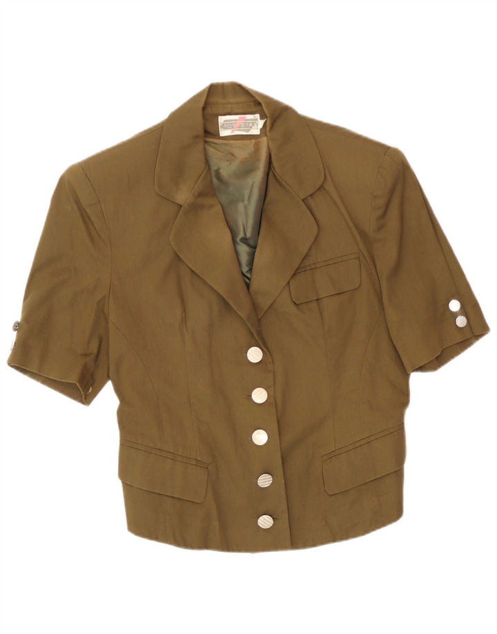 Giacca blazer da donna a 5 bottoni a maniche corte Sport Staff IT 42 media kaki