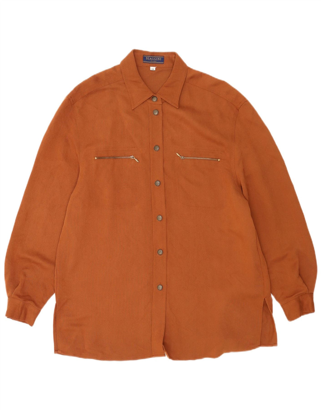 Camicia overshirt da donna Biaggini UK 14 Viscosa marrone medio