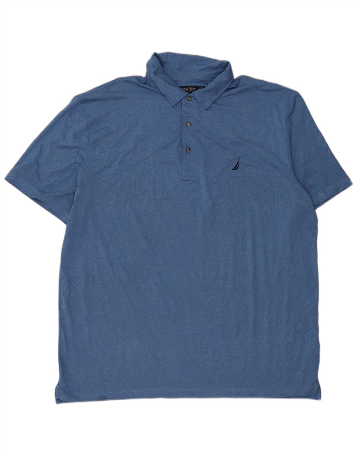 Мужская рубашка-поло Nautica 2XL, синяя, полиэстер