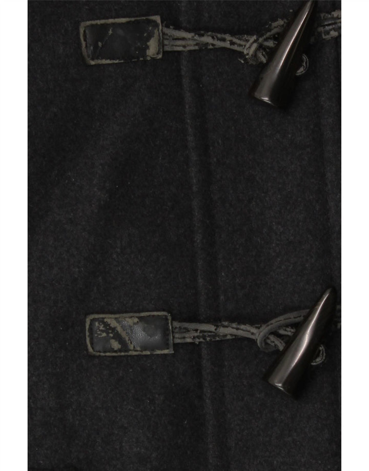 Zara Mens Hooded Duffle Jacket UK 38 Medium Grey