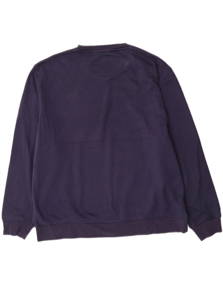 Izod Męski sweter bluzowy 2XL granatowy poliester