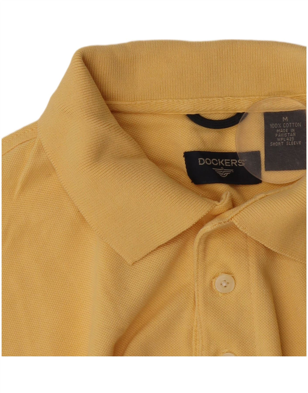 Polo da uomo Dockers in cotone giallo medio