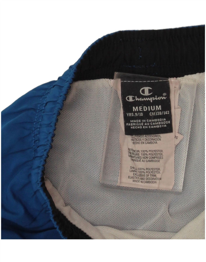Champion Boys Graphic Sport Shorts 9-10 Years Medium Blue Polyester