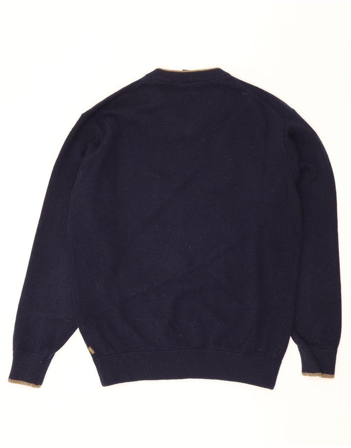 Musto Mens V-Neck Jumper Sweater XL Navy Blue