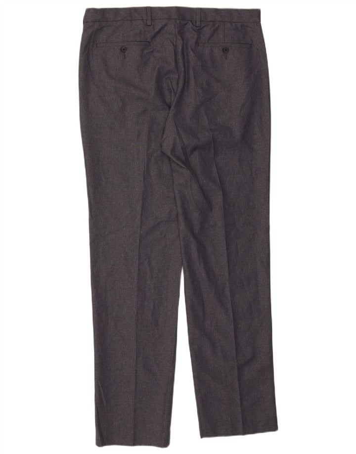 Marks & Spencer Herren-Chinohose mit normaler Passform, W36 L33, graues Polyester