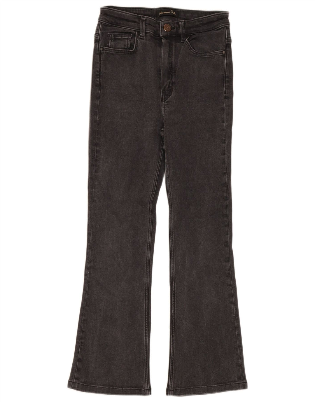 Massimo Dutti Womens Flared Jeans EU 34 2XS W24 L24 Grey Cotton