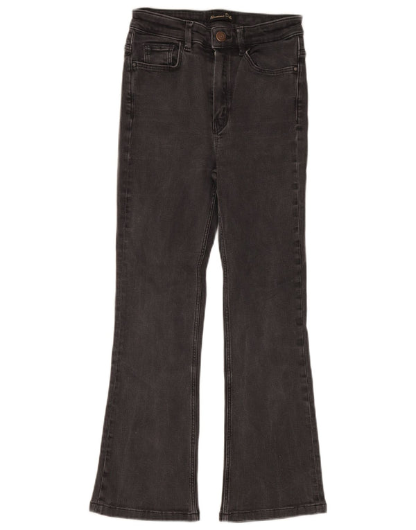 Massimo Dutti Womens Flared Jeans EU 34 2XS W24 L24 Grey Cotton