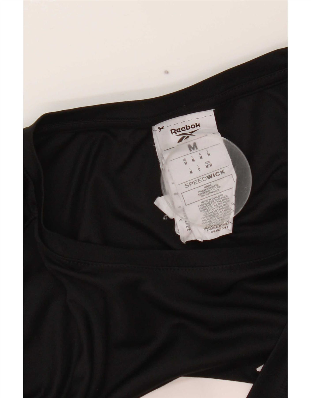 Reebok T-Shirt Graphique Homme Noir Moyen Polyester