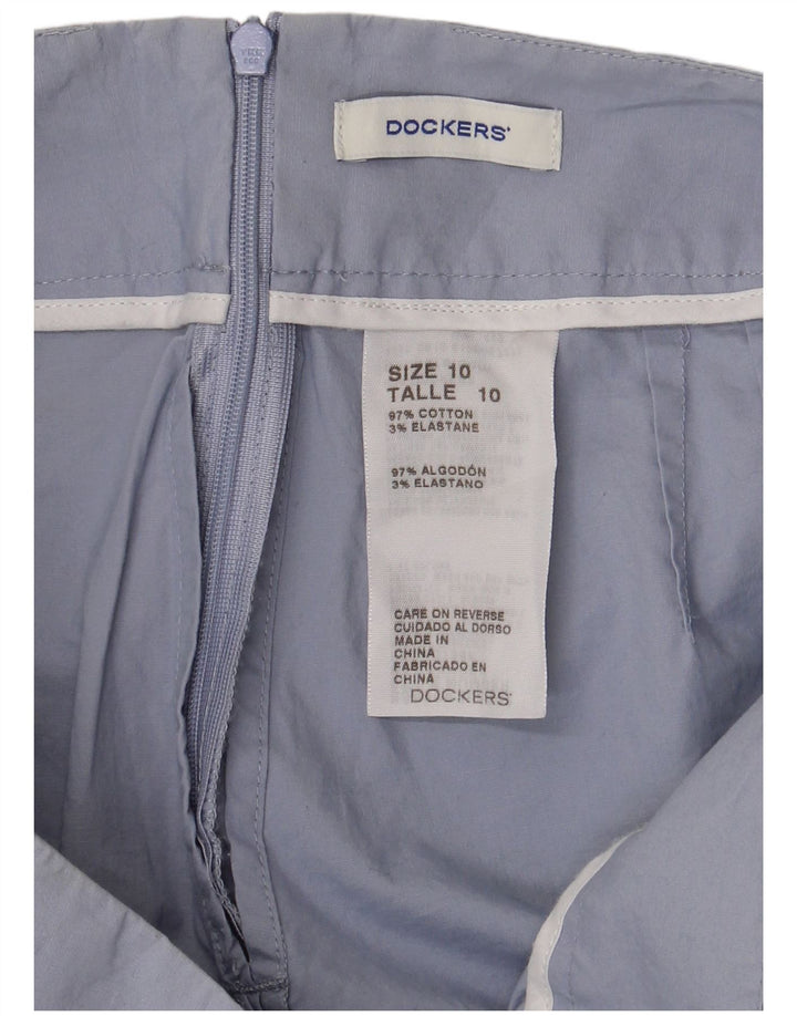 DOCKERS Womens Mini Skirt US 10 Large W32  Blue Cotton