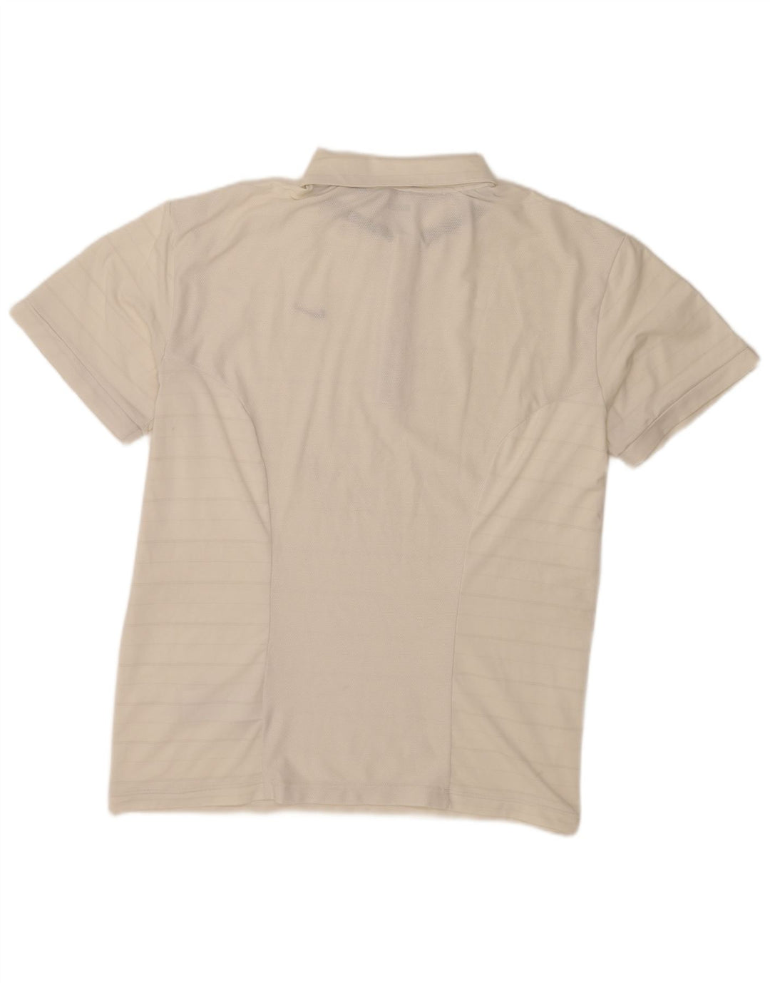 Nike Mens Polo Shirt UK 47/48 2XL White Striped Polyester