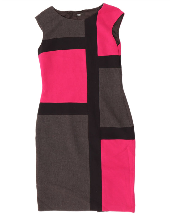 Marks & Spencer Robe fourreau pour femme UK 10 Small Multicolore Colourblock