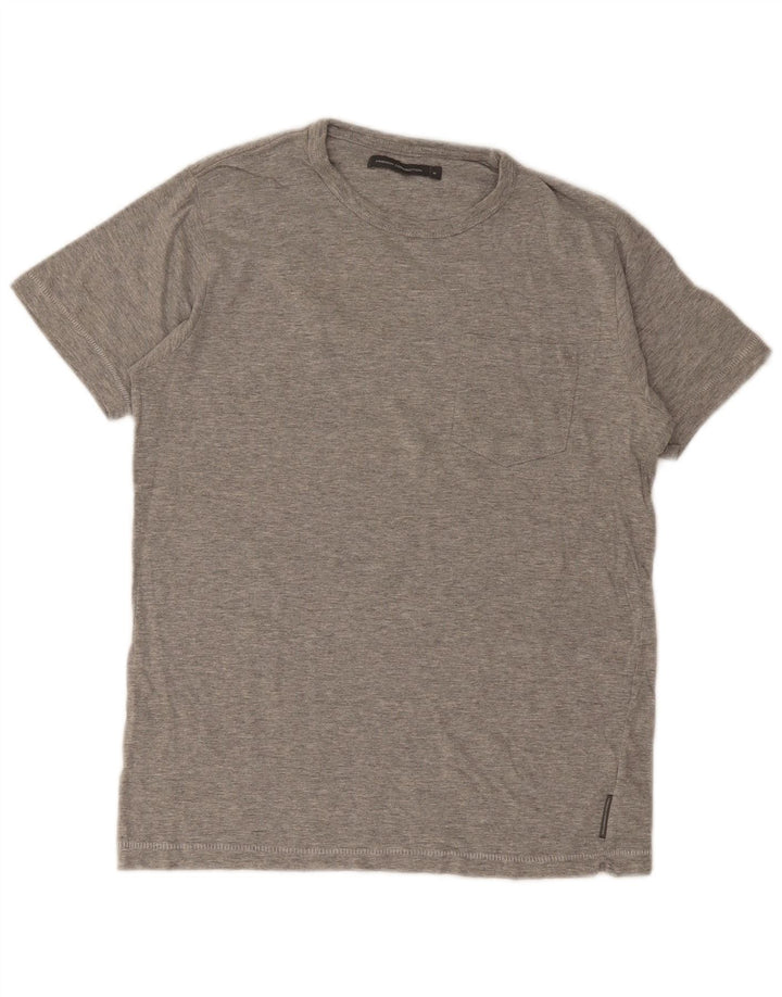French Connection Mens T-Shirt Top Medium Grey Flecked Cotton